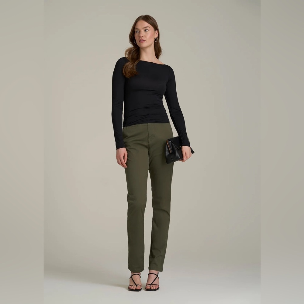 Elegant Olive Women's Straight Leg Pants